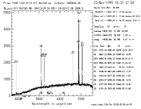 summary with labelled lines